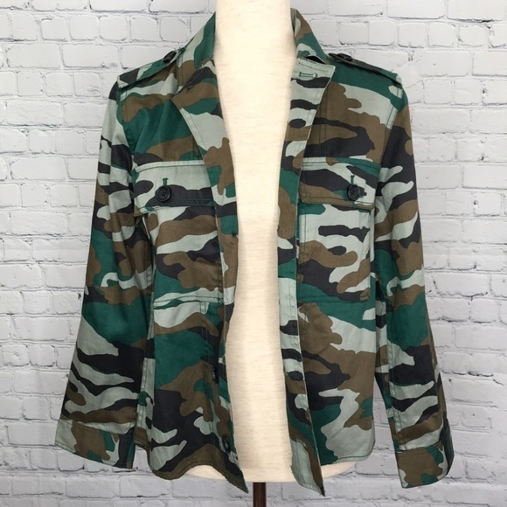 J. CREW Mercantile Camo Utility Shirt Jacket sz S - Picture 2 of 10